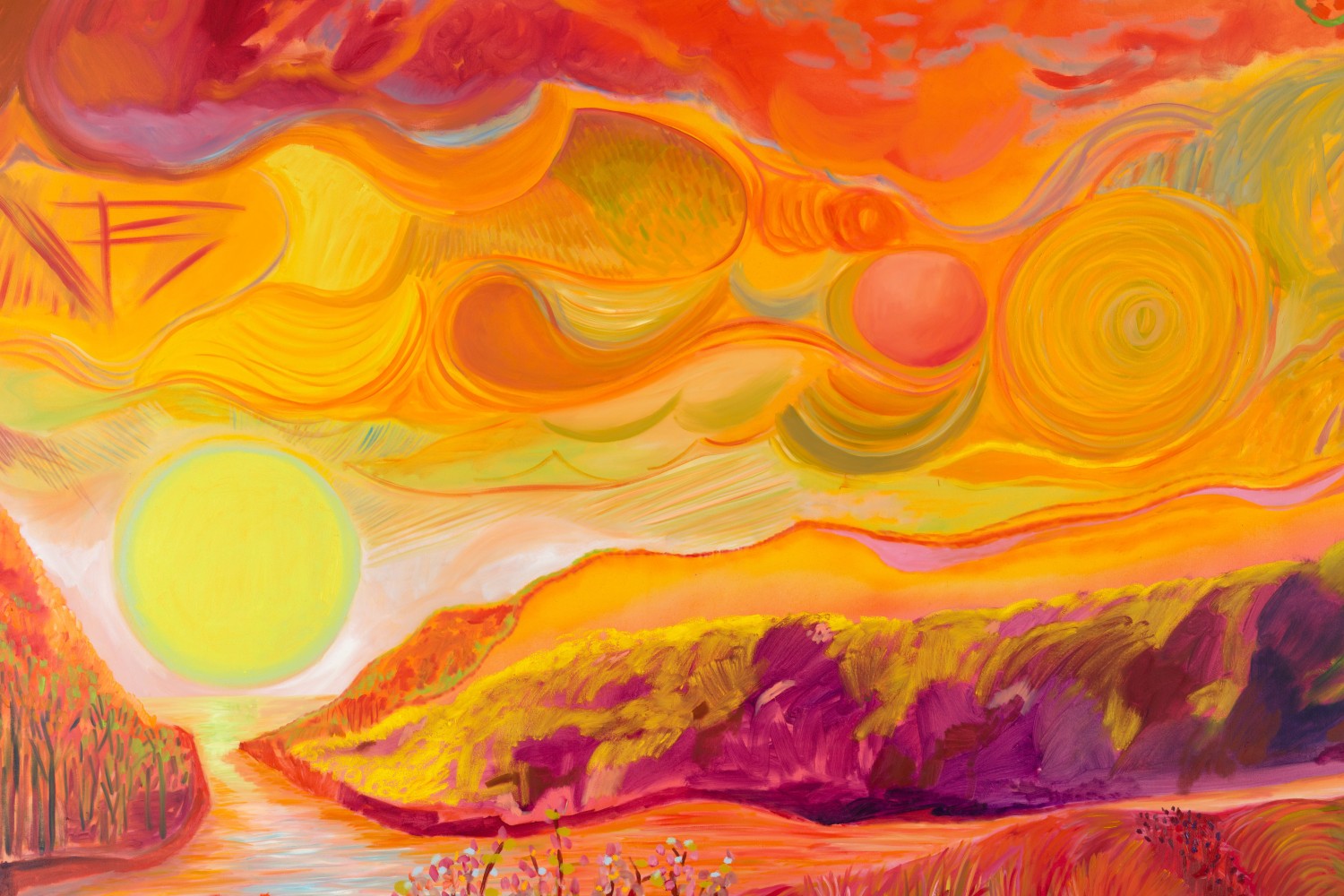 Detail of painting by Shara Hughes