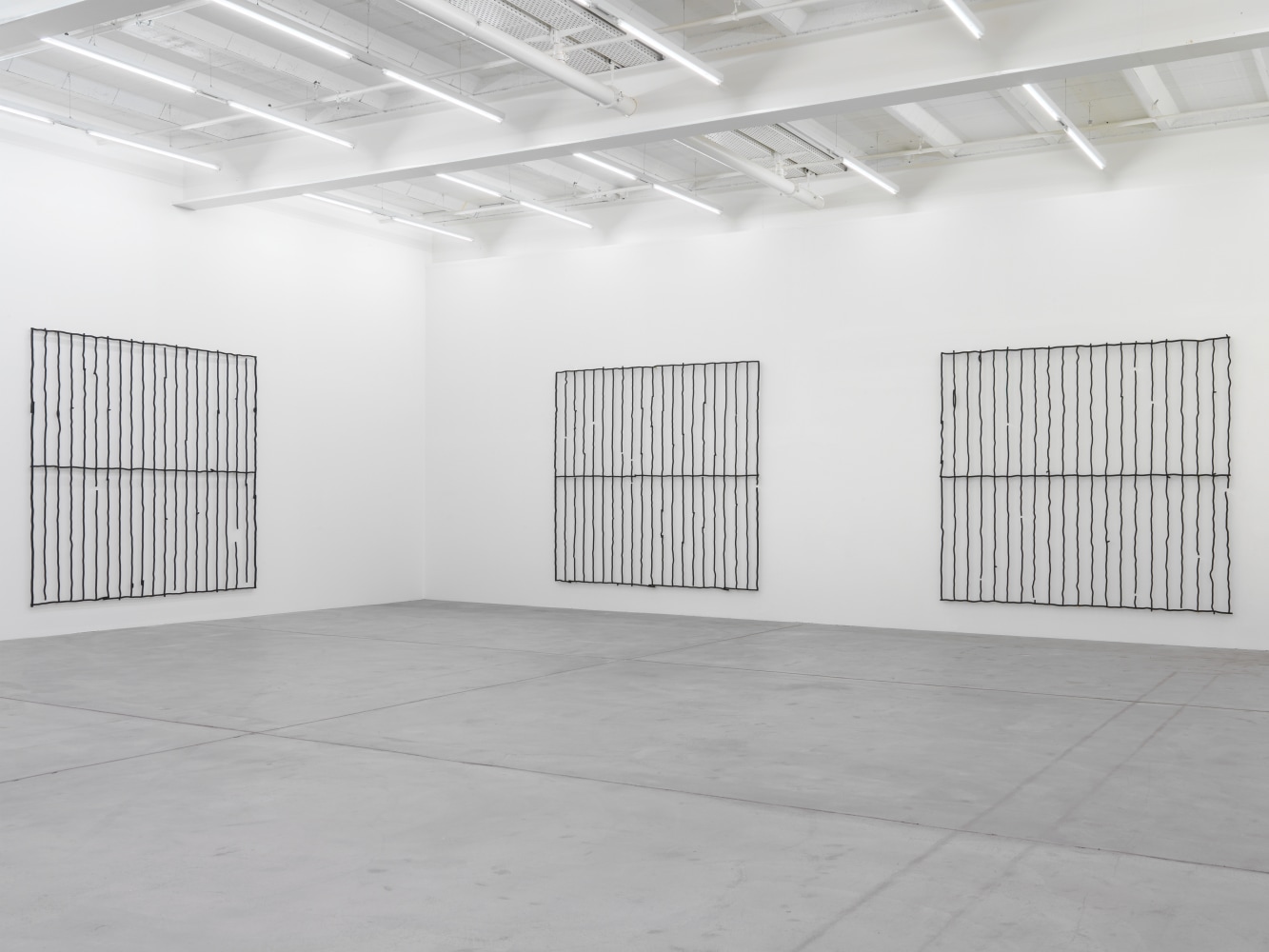 Installation view of Valentin Carron sculpture exhibition