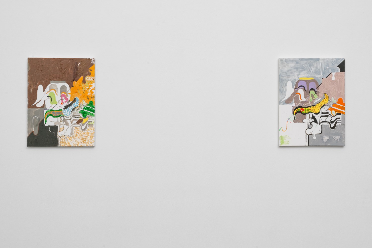 Installation view of paintings by Michael Williams