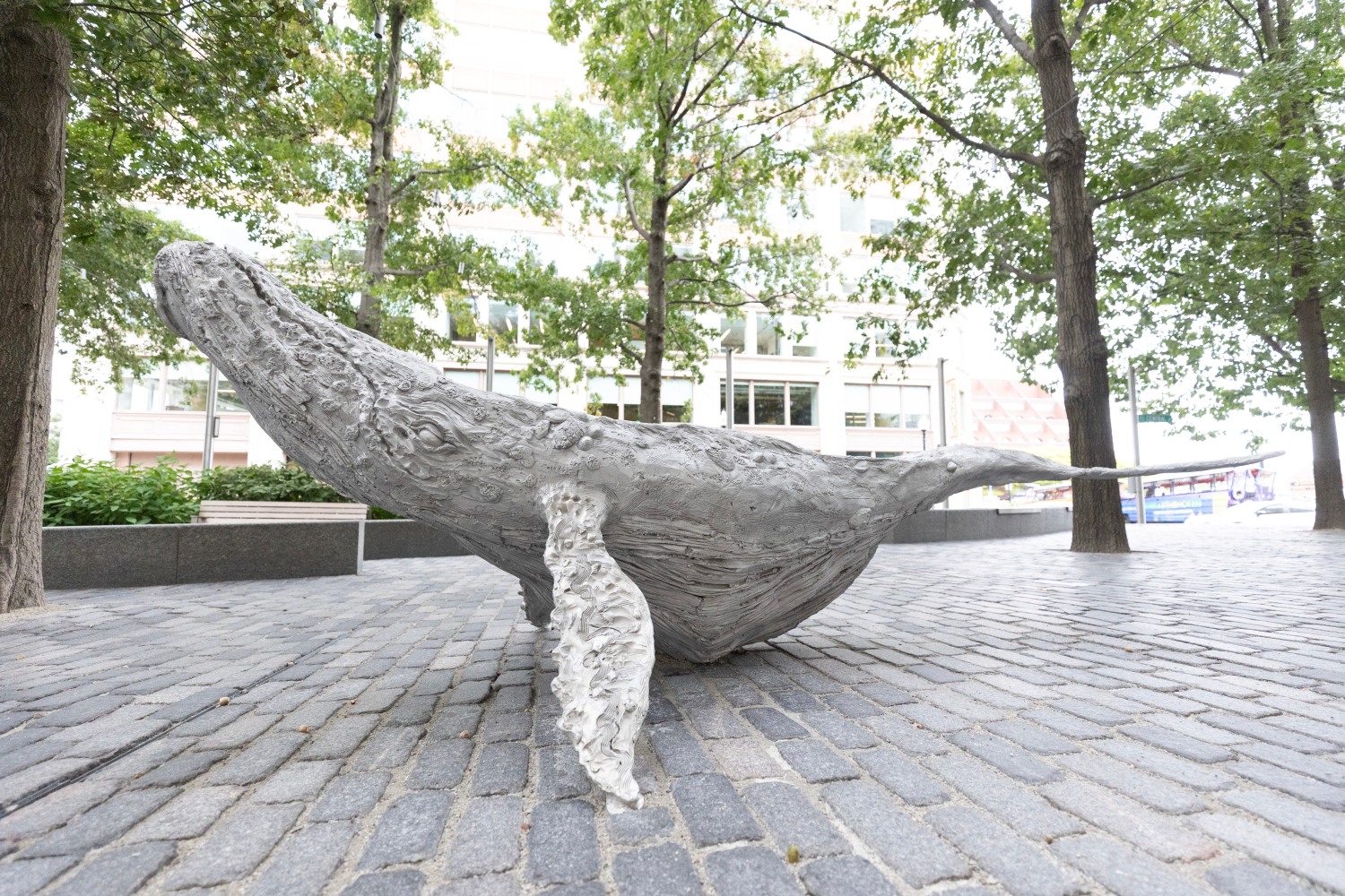 Installation view, Jean-Marie Appriou, Whale Song, Central Wharf, Boston, 2024