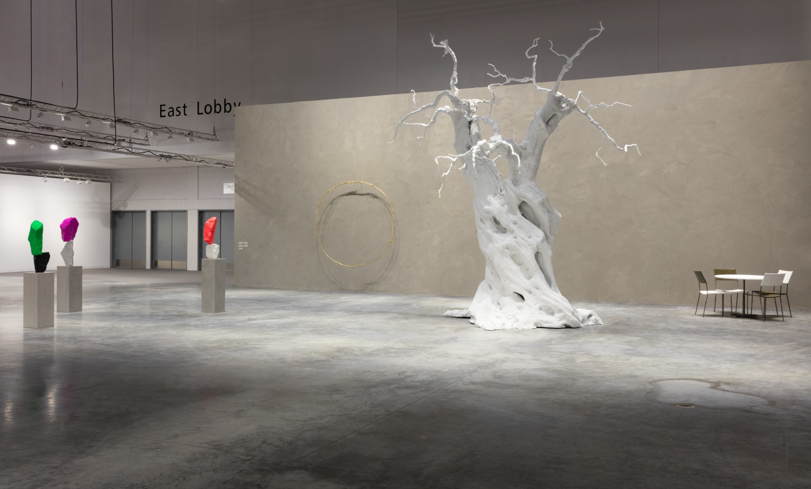 Installation view of sculptures by Ugo Rondinone