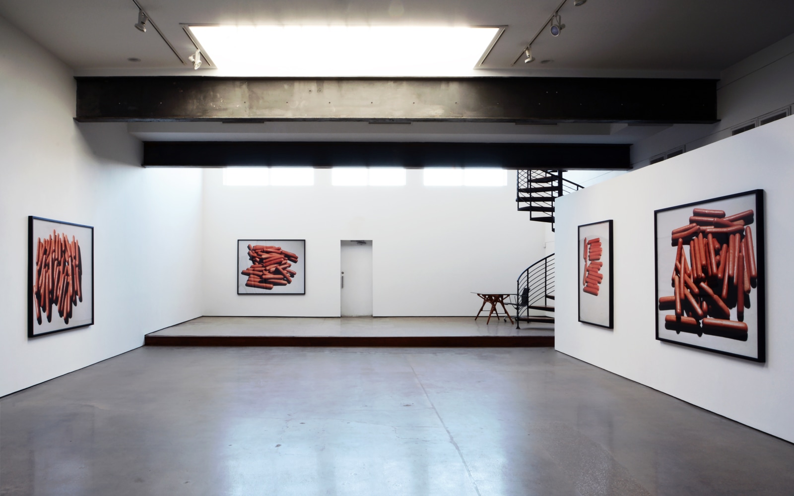 Installation view of Works by Lucas Blalock