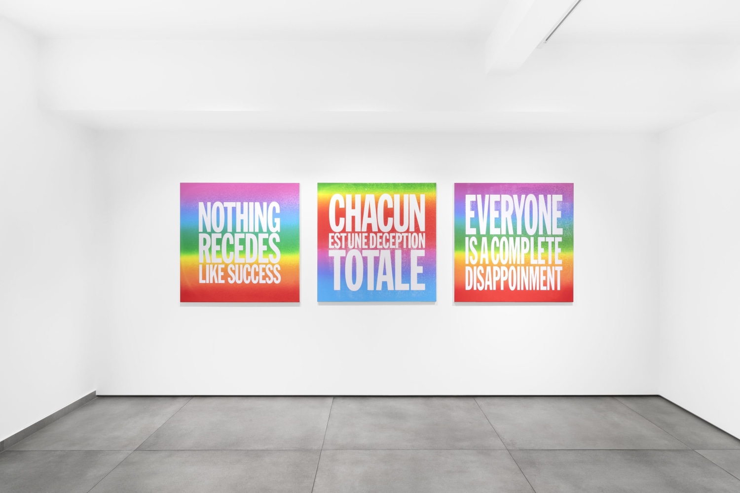 Installation view, Merci! John Giorno, Almine Rech, Paris, 2025