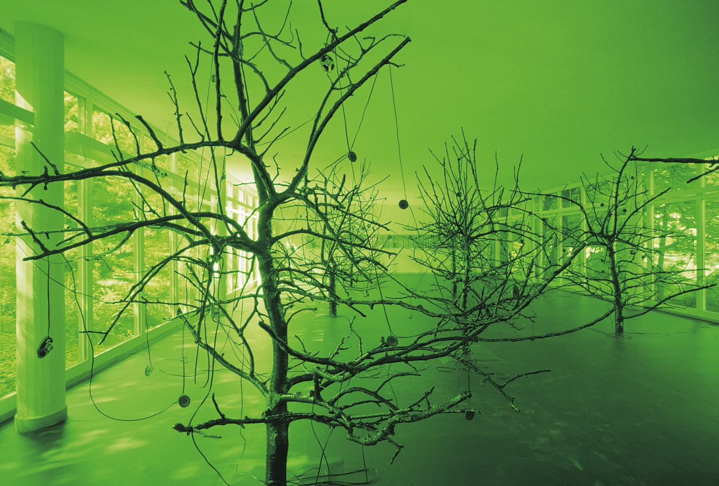 Installation view of sculptures by Ugo Rondinone