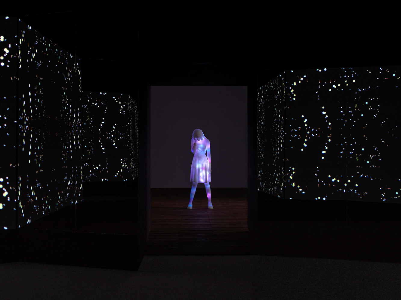 Installation view of Works by Doug Aitken