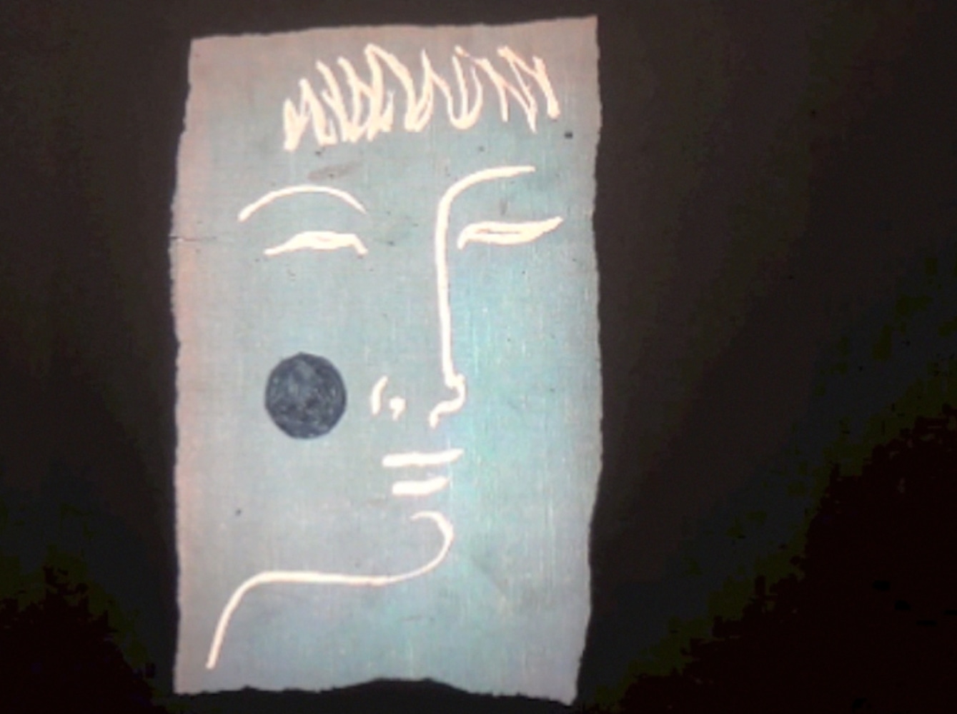 Video still of work by Valentin Carron