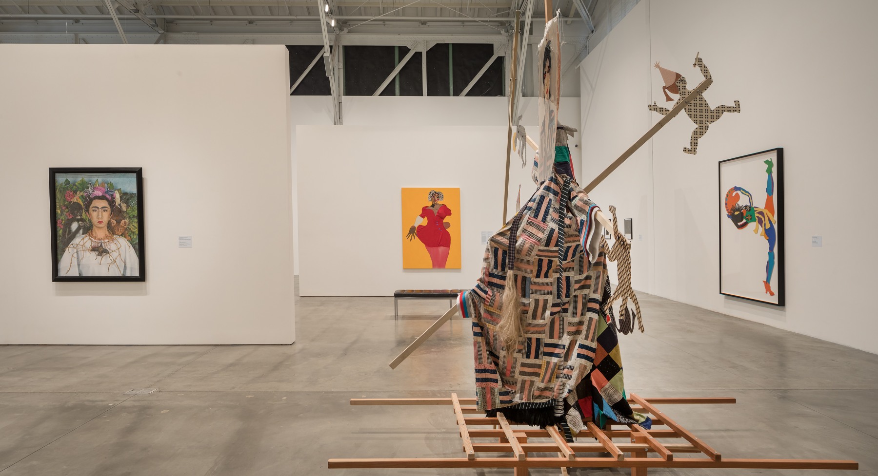 Installation view of painting by Tschabalala Self