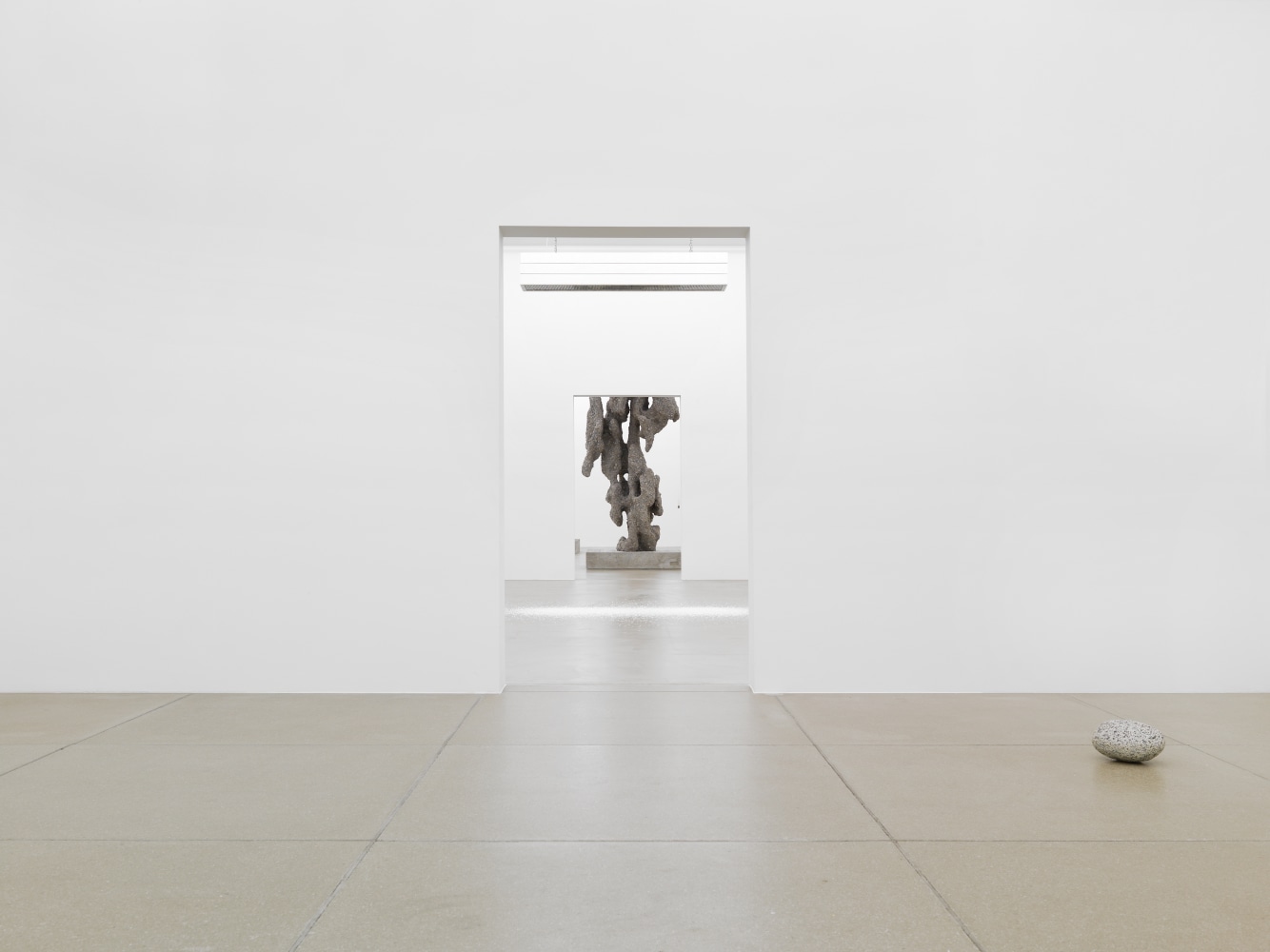 Installation view of sculptures by Ugo Rondinone