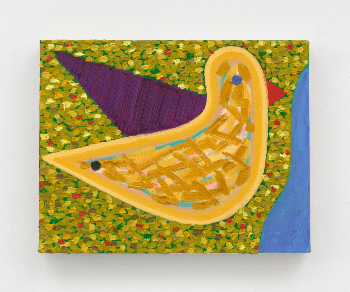 Yellow Bird.

2023

Oil and Flashe on canvas

28 x 35.5 cm / 11 x 14 in

&amp;copy; Austin Eddy