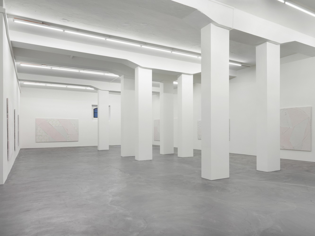 Installation view of Wyatt Kahn wall reliefs