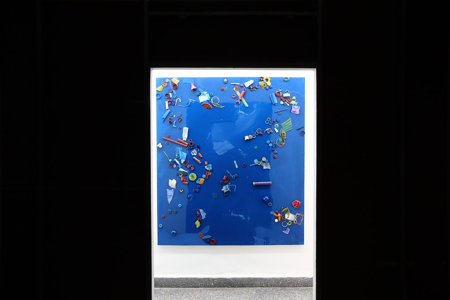 Installation view of paintings by Alex Hubbard