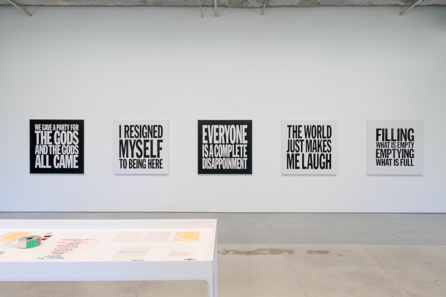 Installation view, John Giorno, No Nostalgia, Marciano Art Foundation, Los Angeles, 2025