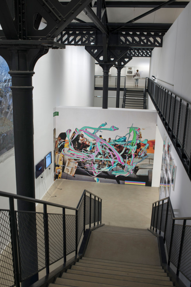 Installation view of works by Walead Beshty
