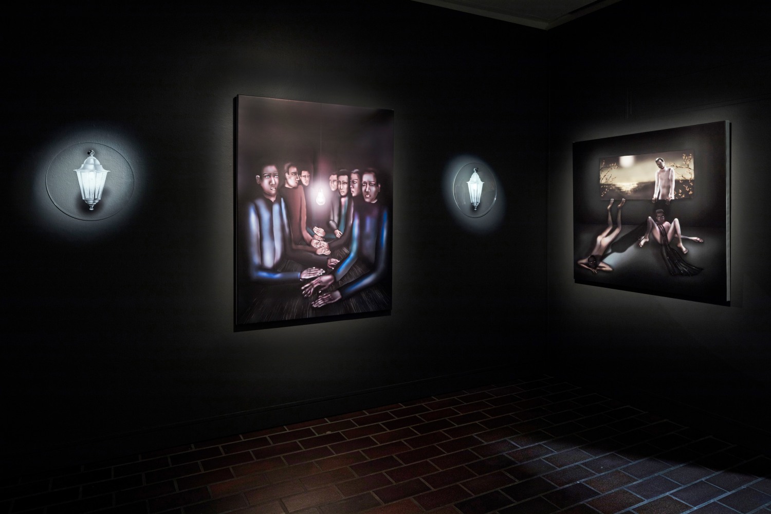 Installation view of Louisa Gagliardi paintings