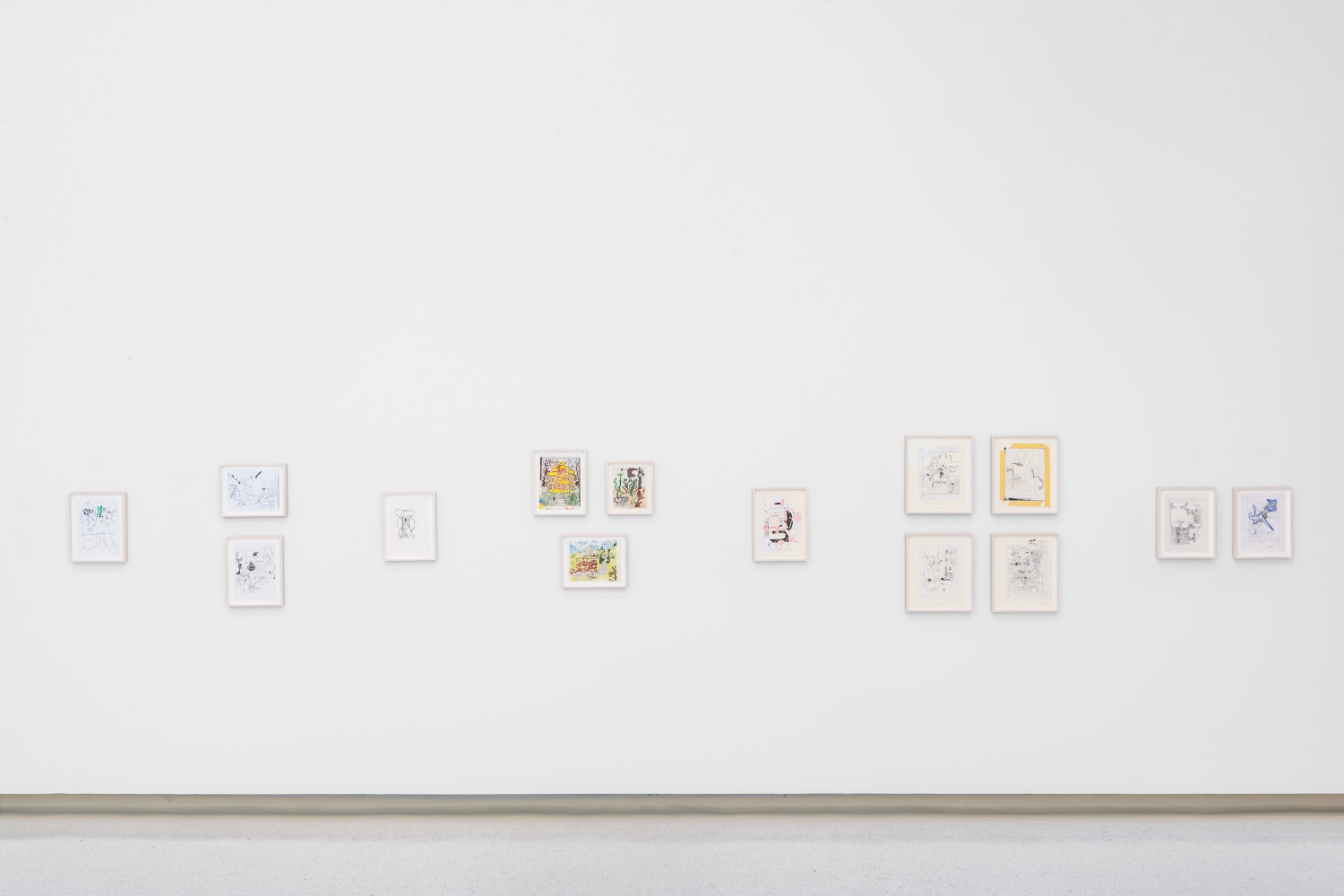 Installation view of paintings by Michael Williams
