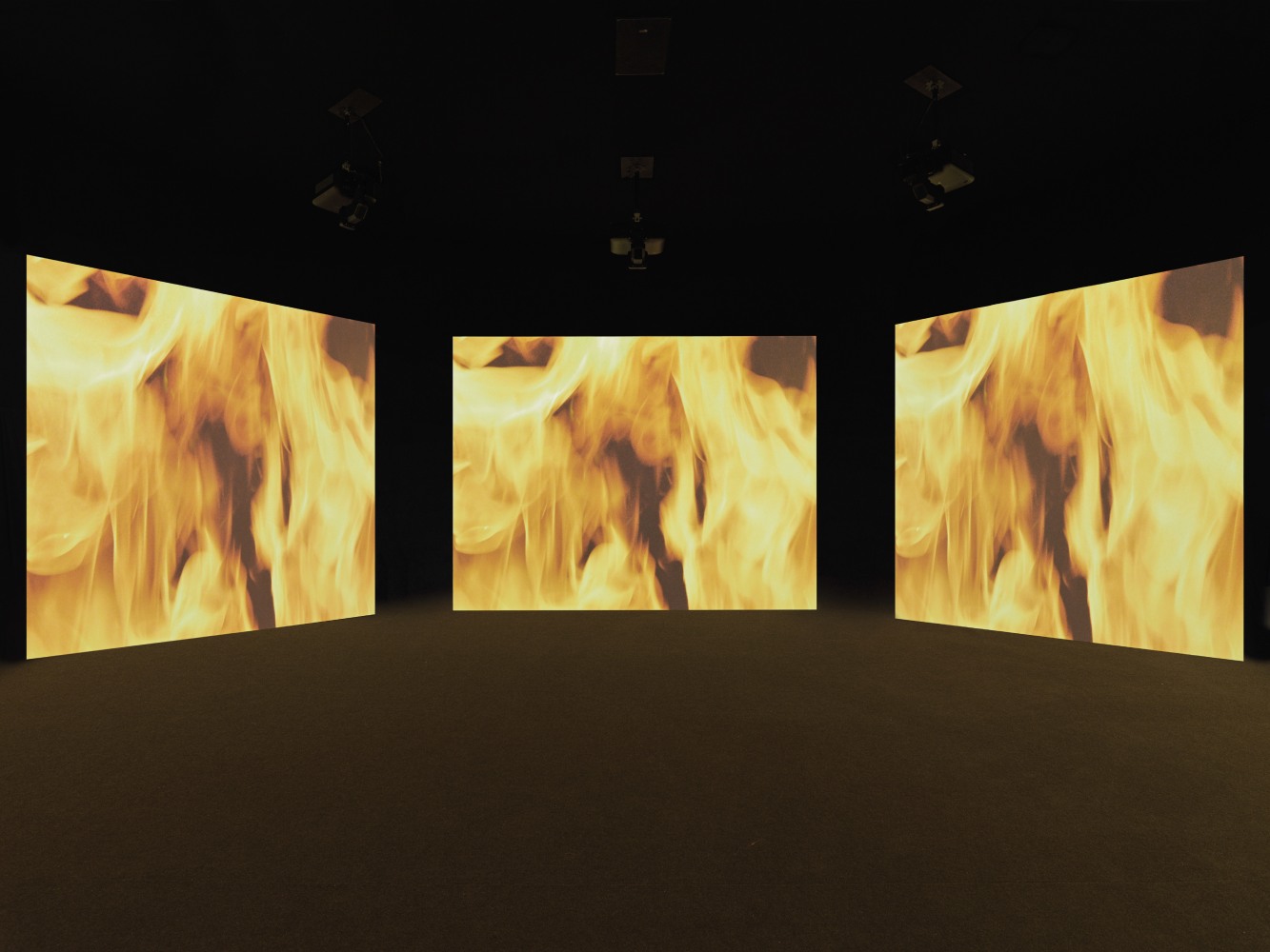 installation view of works by Ugo Rondinone