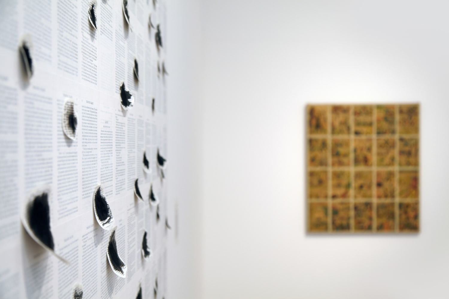 Installation view of works by Tim Rollins and K.O.S.