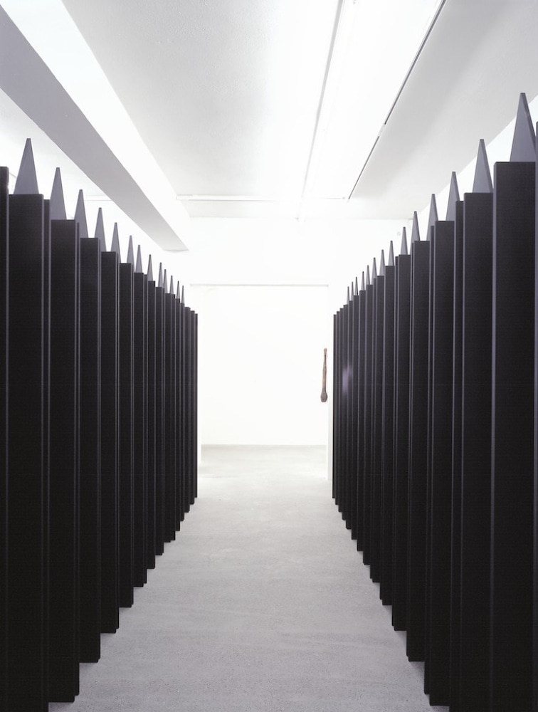 Installation view of Valentin Carron sculpture exhibition