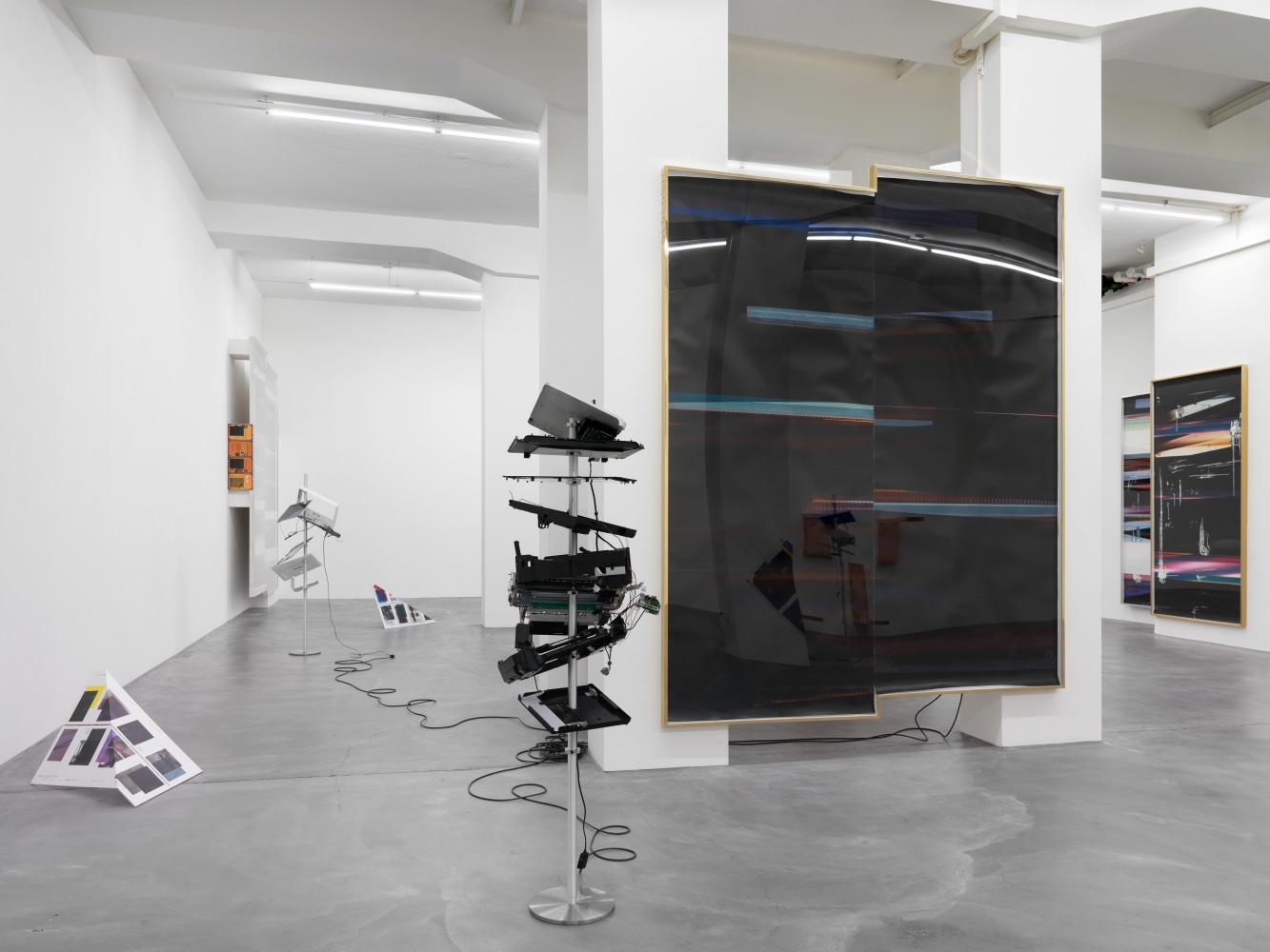 Installation view of Walead Beshty photography and sculpture exhibition