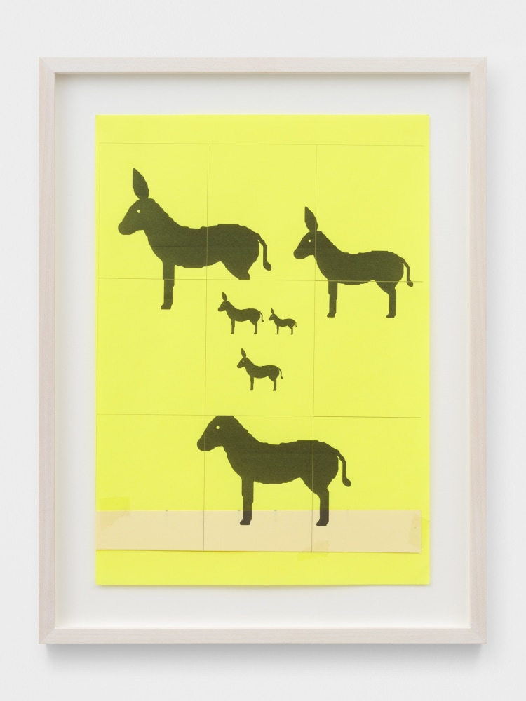 A SIMPLE FRIEND (6)
2020
Photocopy on colored paper, transparent tape
Sheet 29.5 x 21 cm / 11 3/4 x 8 1/4 inches
Frame 37 x 28 x 3 cm / 14 1/2 x 11 x 1 1/8 inches
CARRO47407