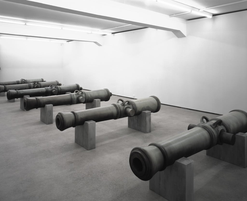 Installation view of Valentin Carron sculpture exhibition