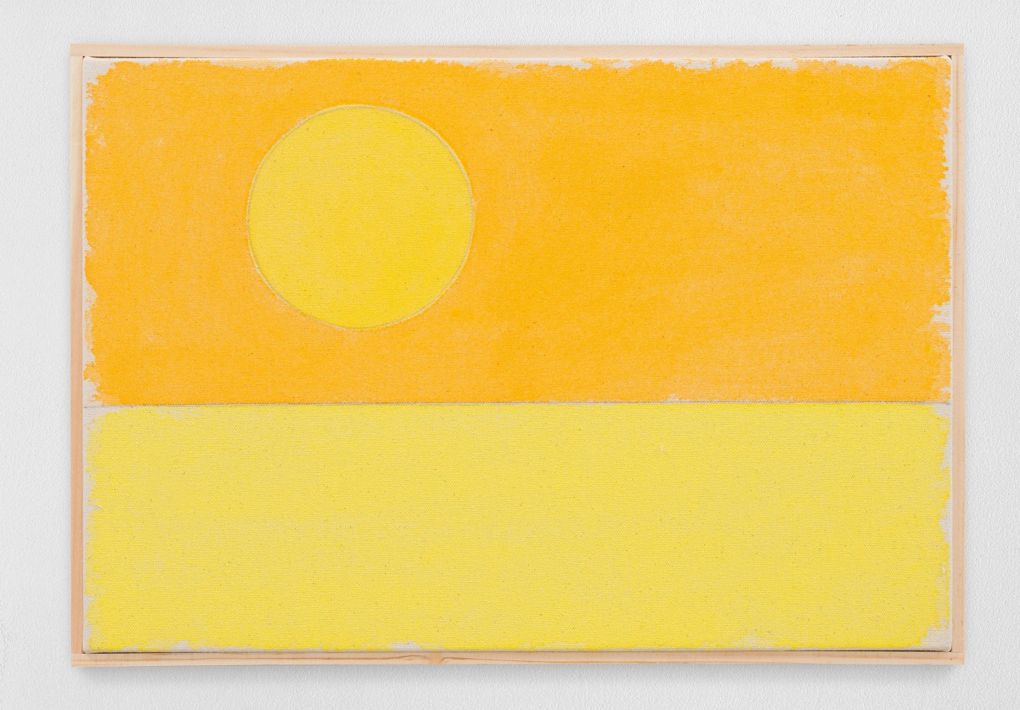 UGO RONDINONE

vierundzwanzigsterjunizweitausendundzwanzig&amp;nbsp;

(June 24, 2020)

2020

Watercolor on canvas, artist&amp;#39;s frame

Frame 29 x 42 x 2.5 cm / 11 1/2 x 16 1/2 x 1 in

RONDI48422