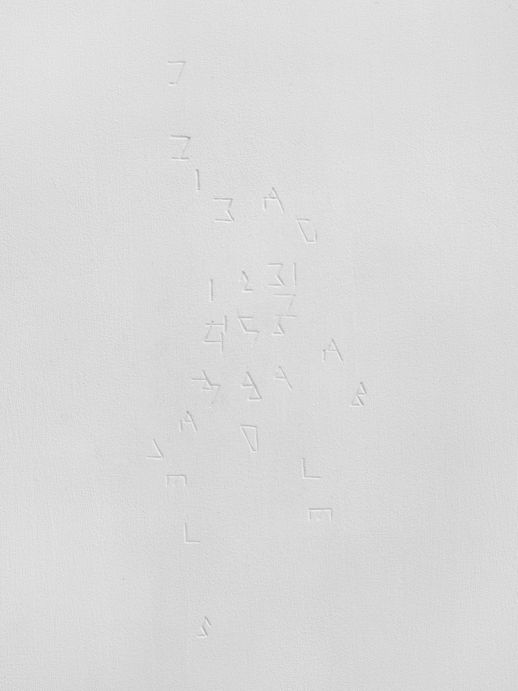 detail of wall panel by Martin Boyce