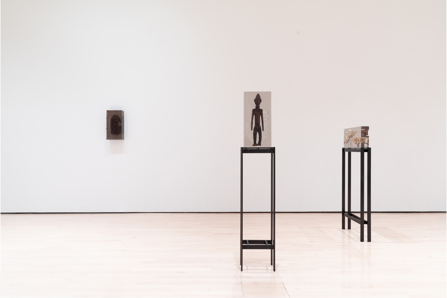 Installation view of sculptures by Matthew Angelo Harrison