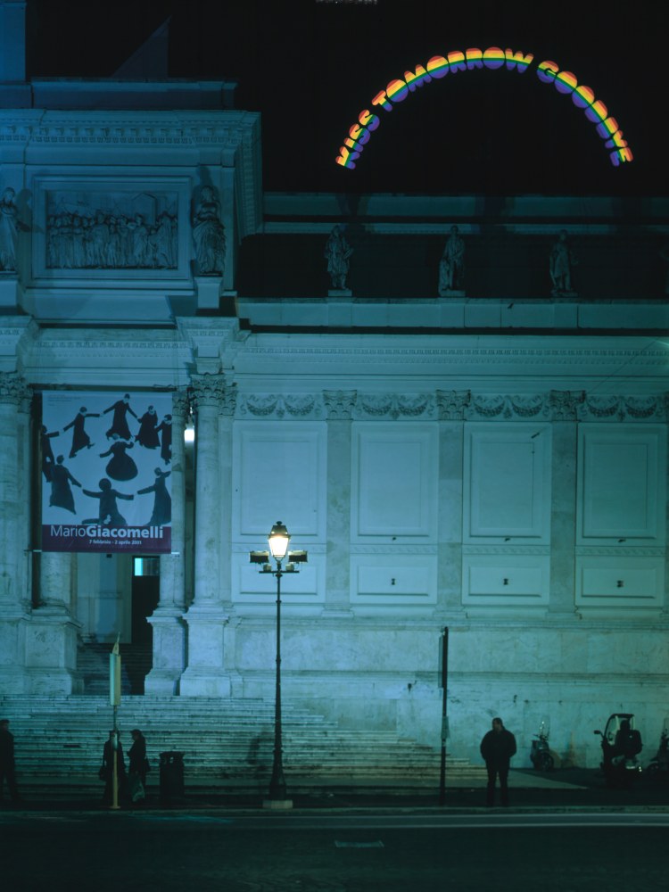 Installation view of sculpture by Ugo Rondinone