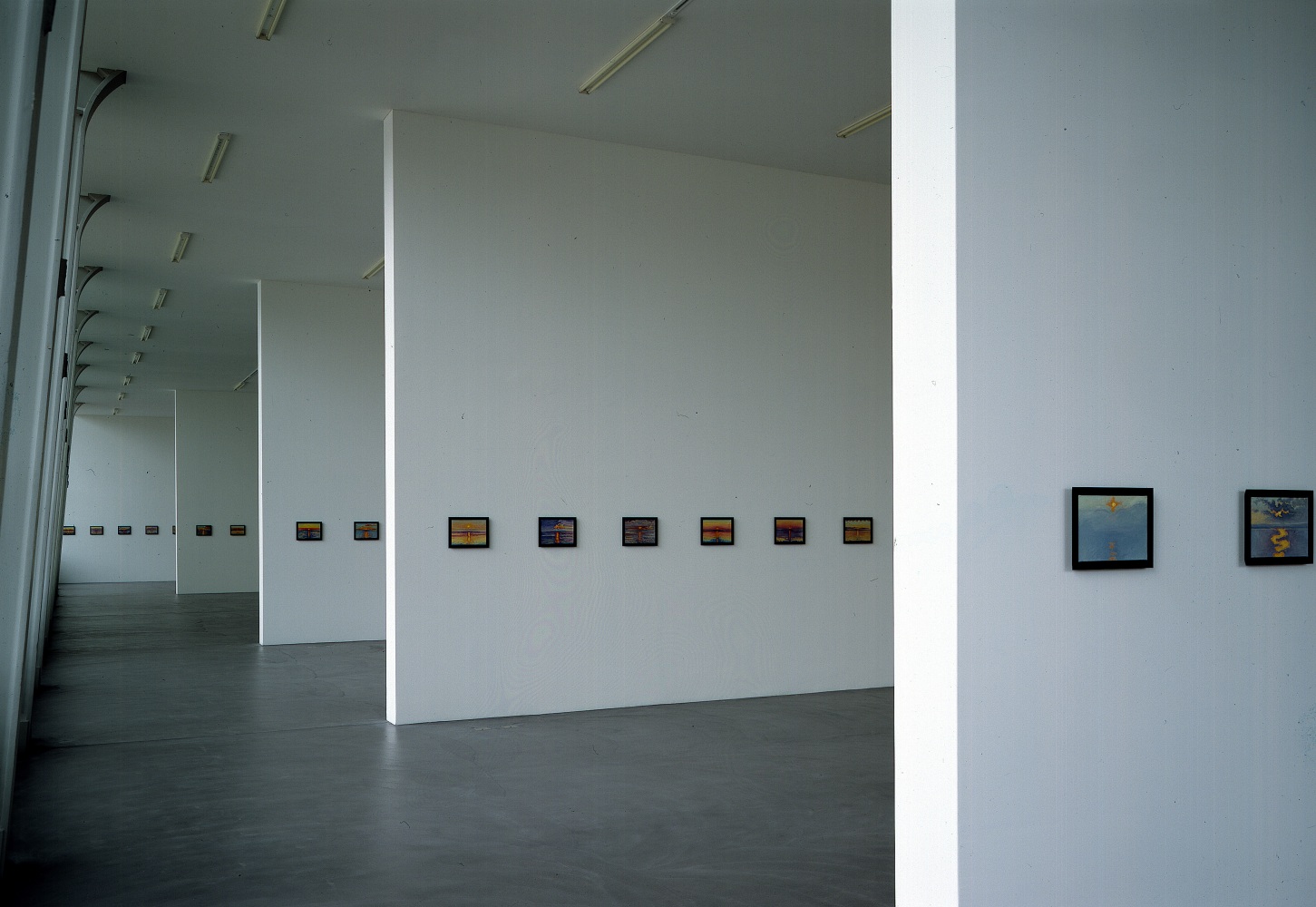 Installation view of paintings by Jean-Frédéric Schnyder