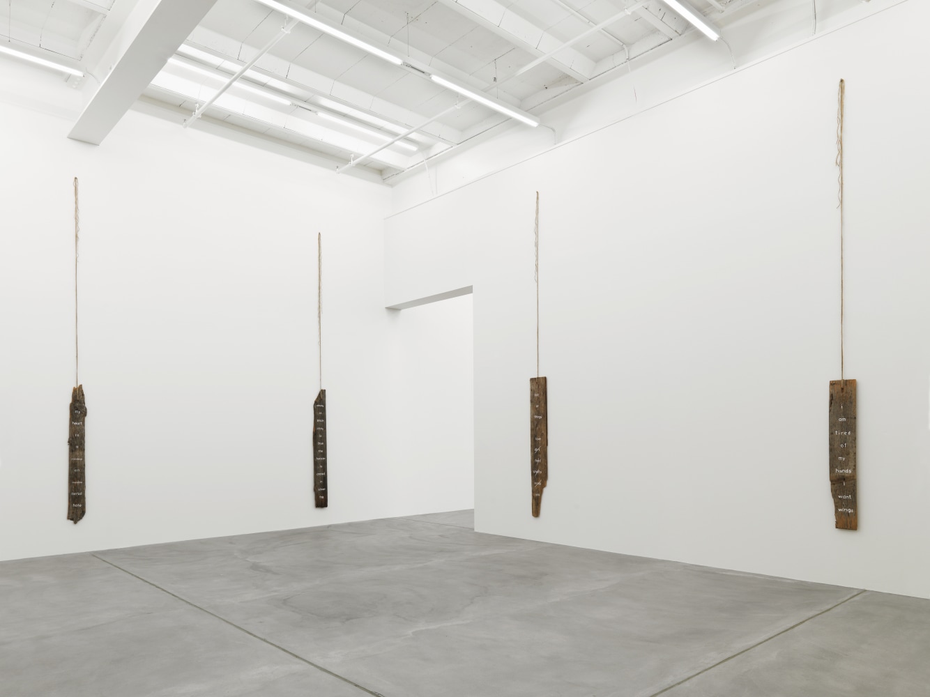 Installation view of Ugo Rondinone sculpture and installation exhibition