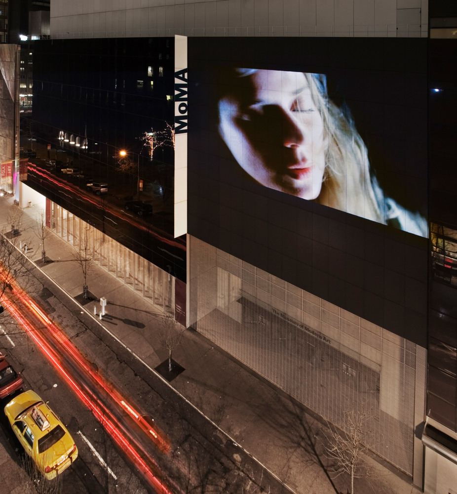 Installation view of living art installation by Doug Aitken