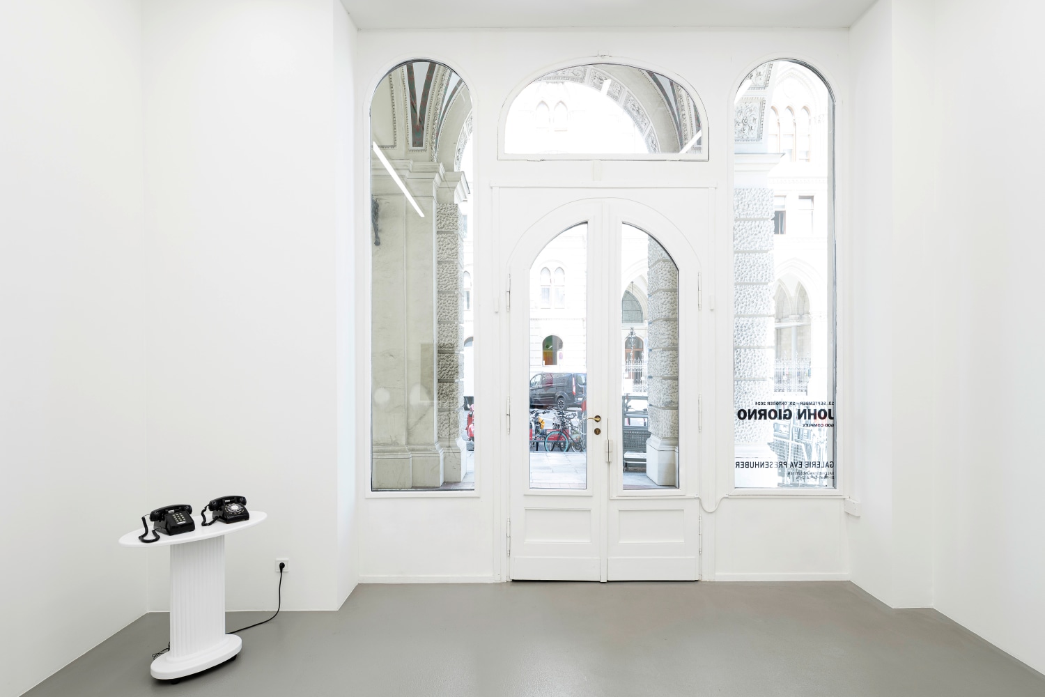 Installation view, John Giorno, God Complex, Galerie Eva Presenhuber, Vienna, 2024