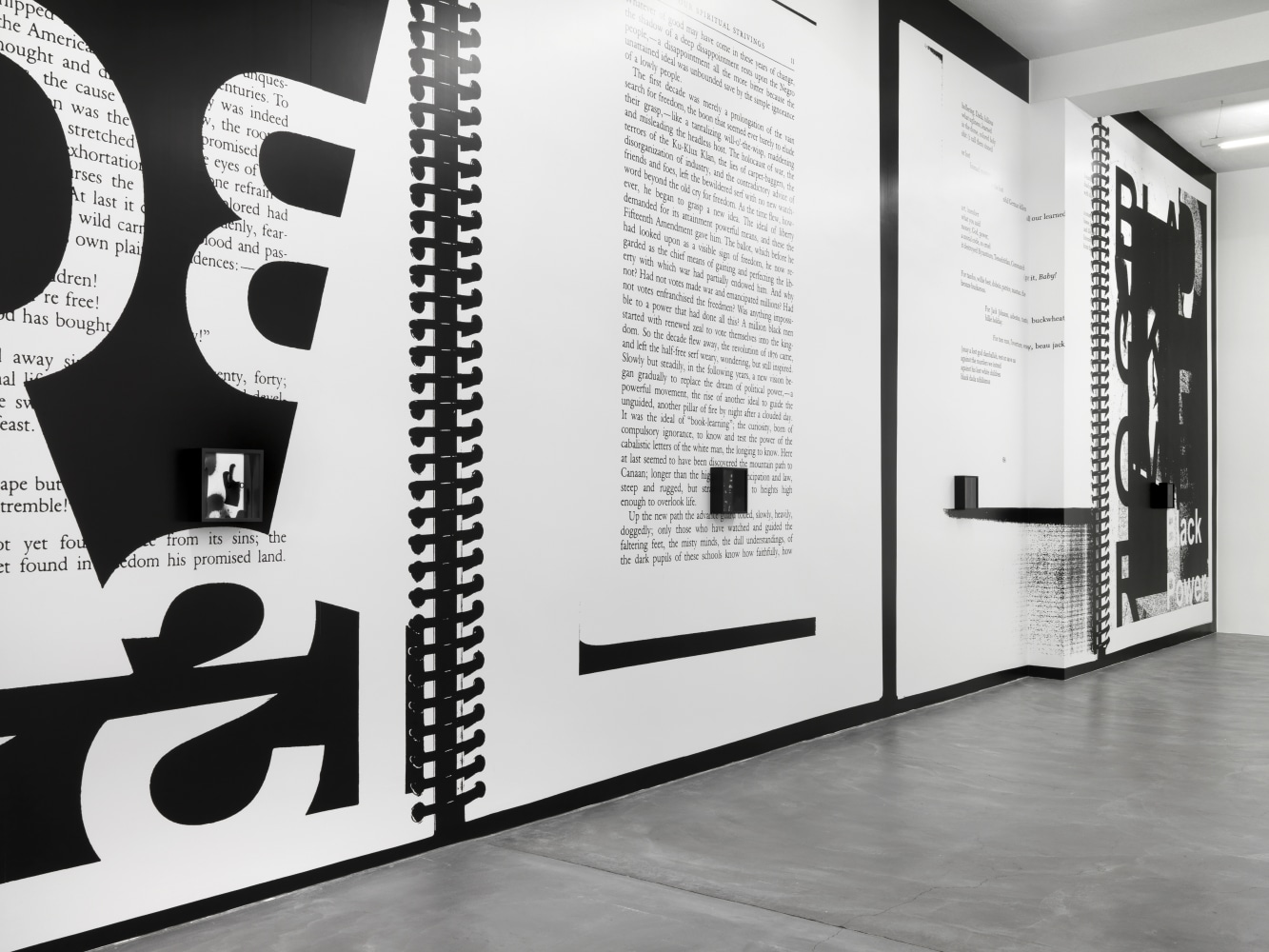 Installation view of Adam Pendleton wall-based works