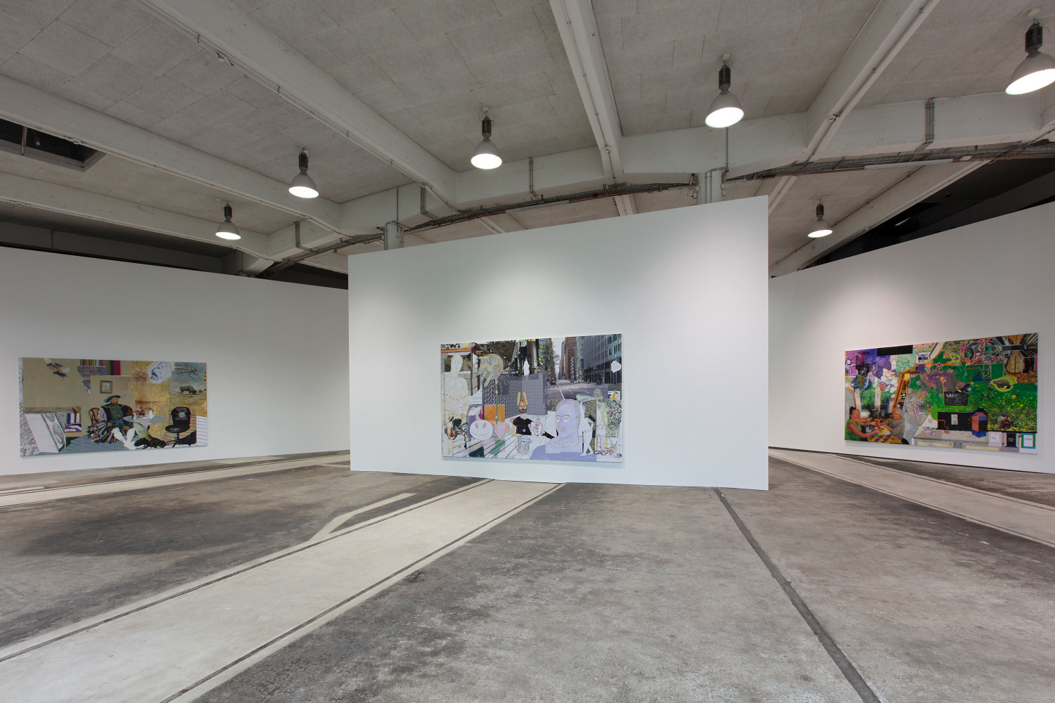Installation view of paintings by Michael Williams