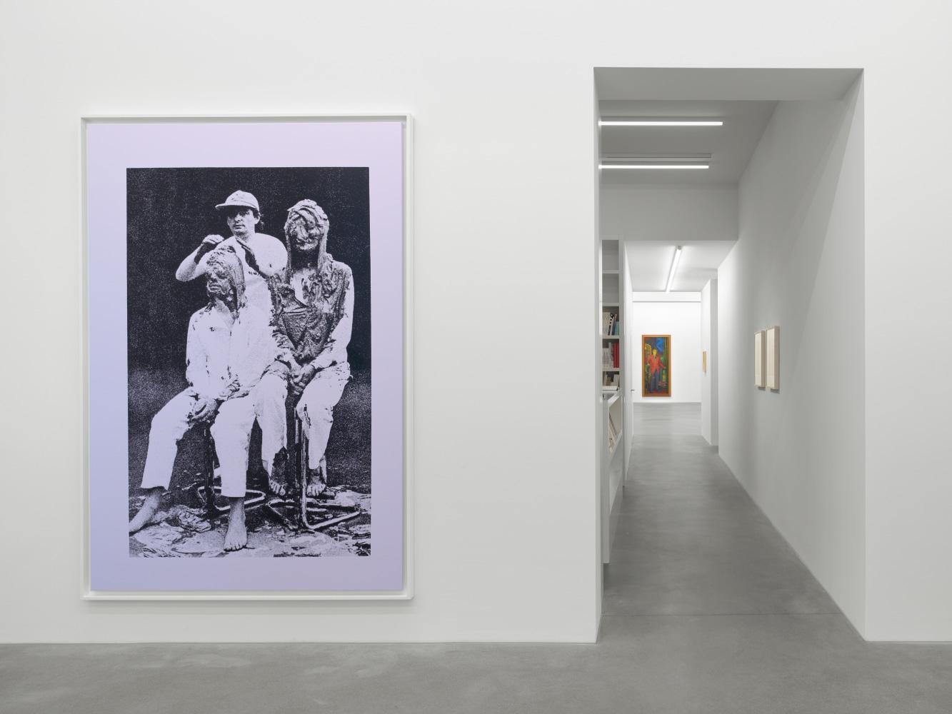 Installation view of paintings by Steven Shearer