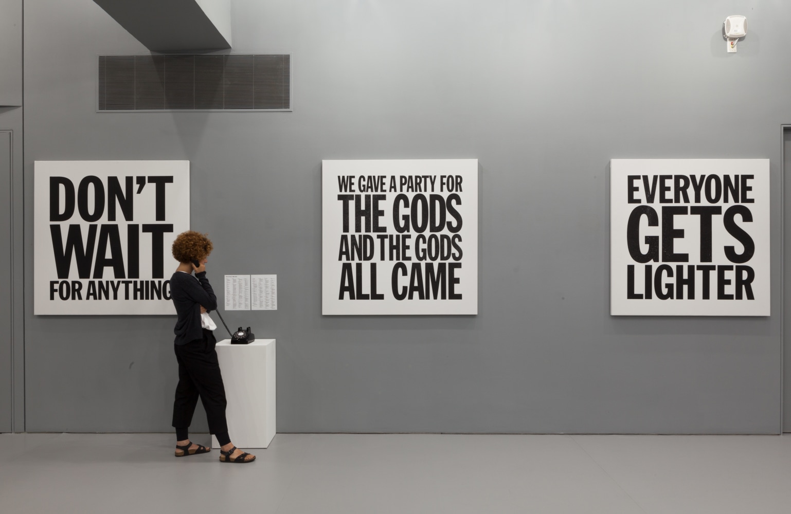 Installation view of works by John Giorno