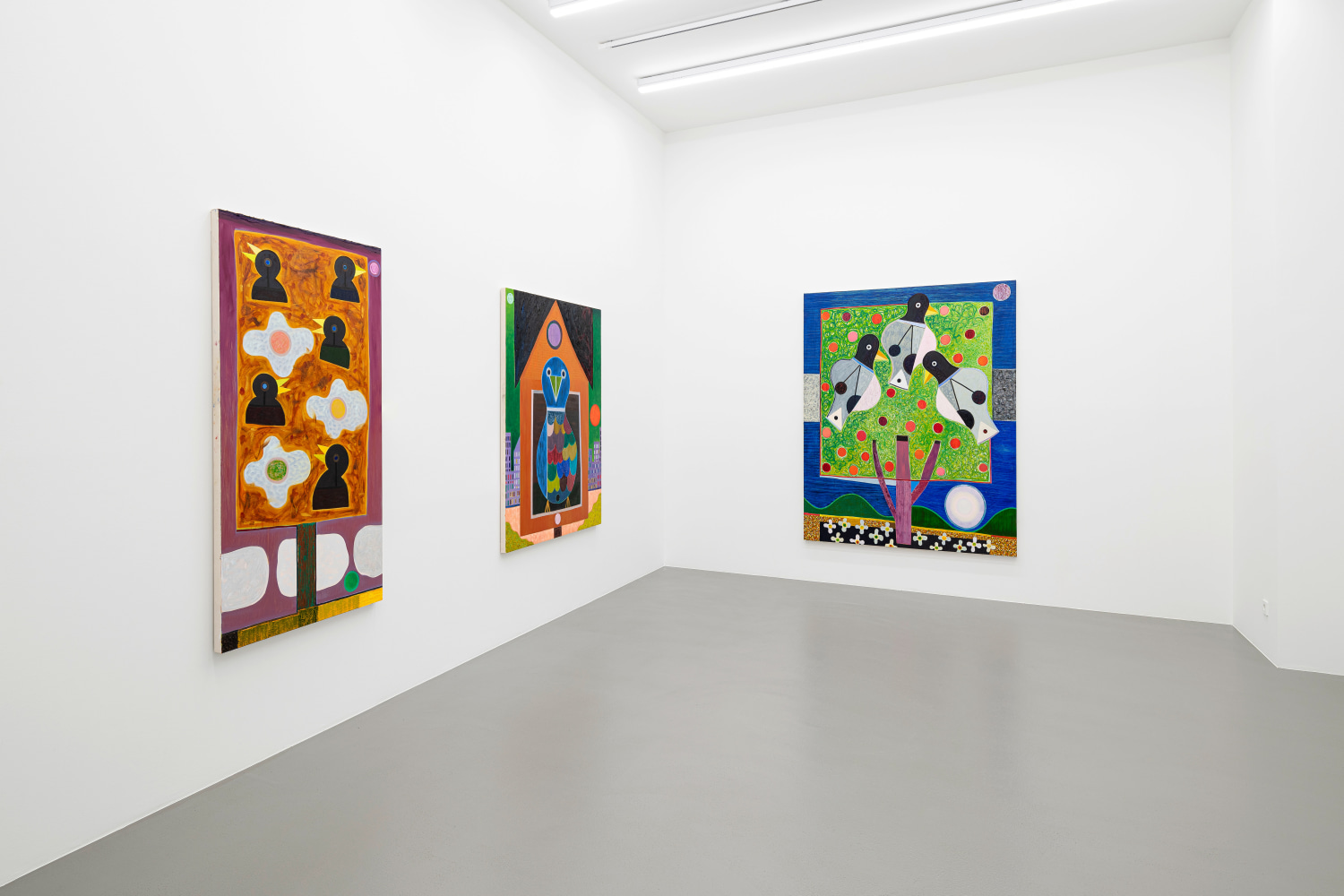 Installation view, Austin Eddy, Songs For The Sun., Galerie Eva Presenhuber, Vienna, 2024