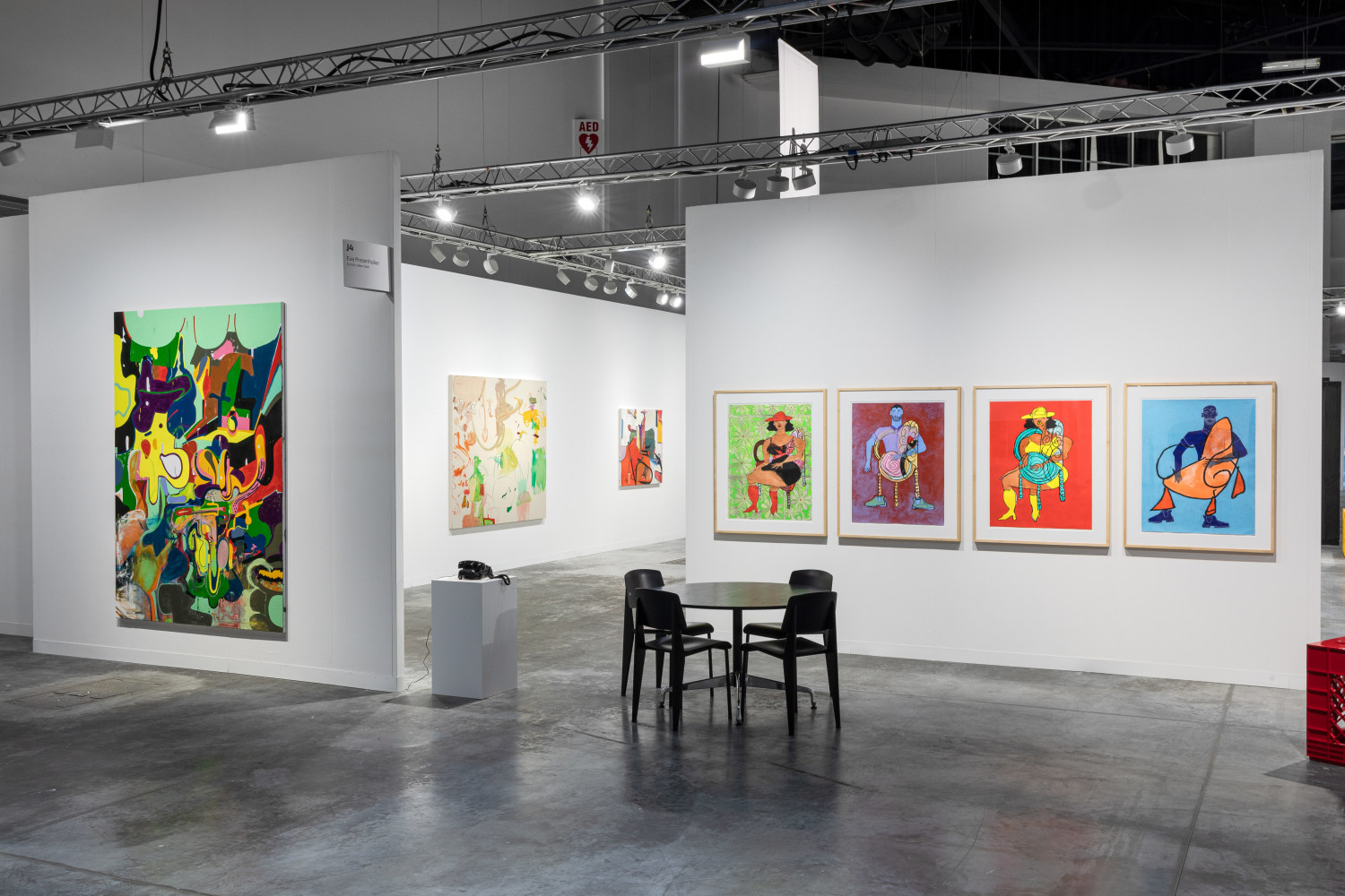 Installation view of works by various artists