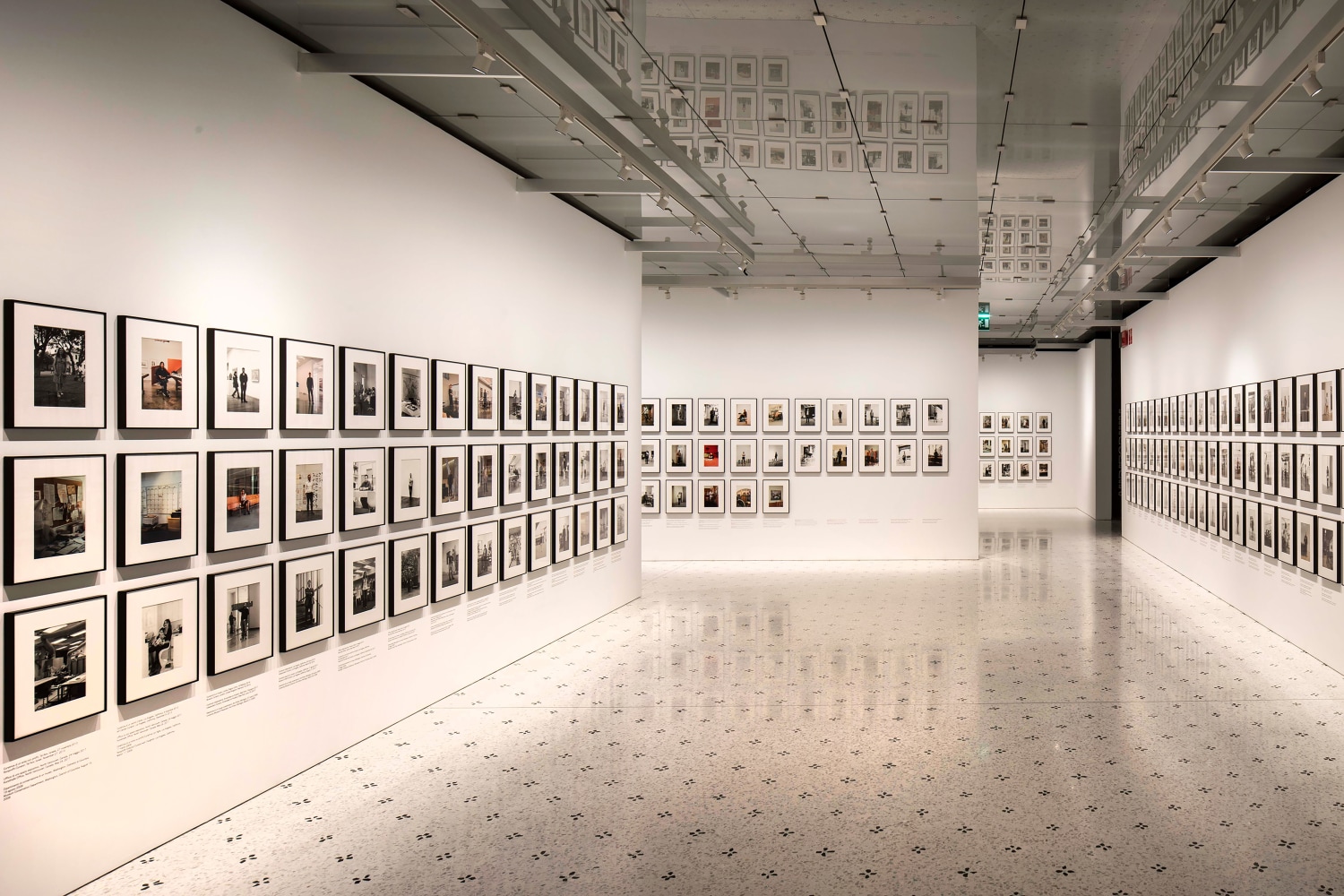 Installation view of works by Walead Beshty