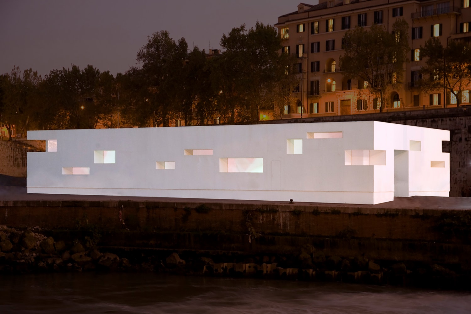 Installation view of living art installation by Doug Aitken