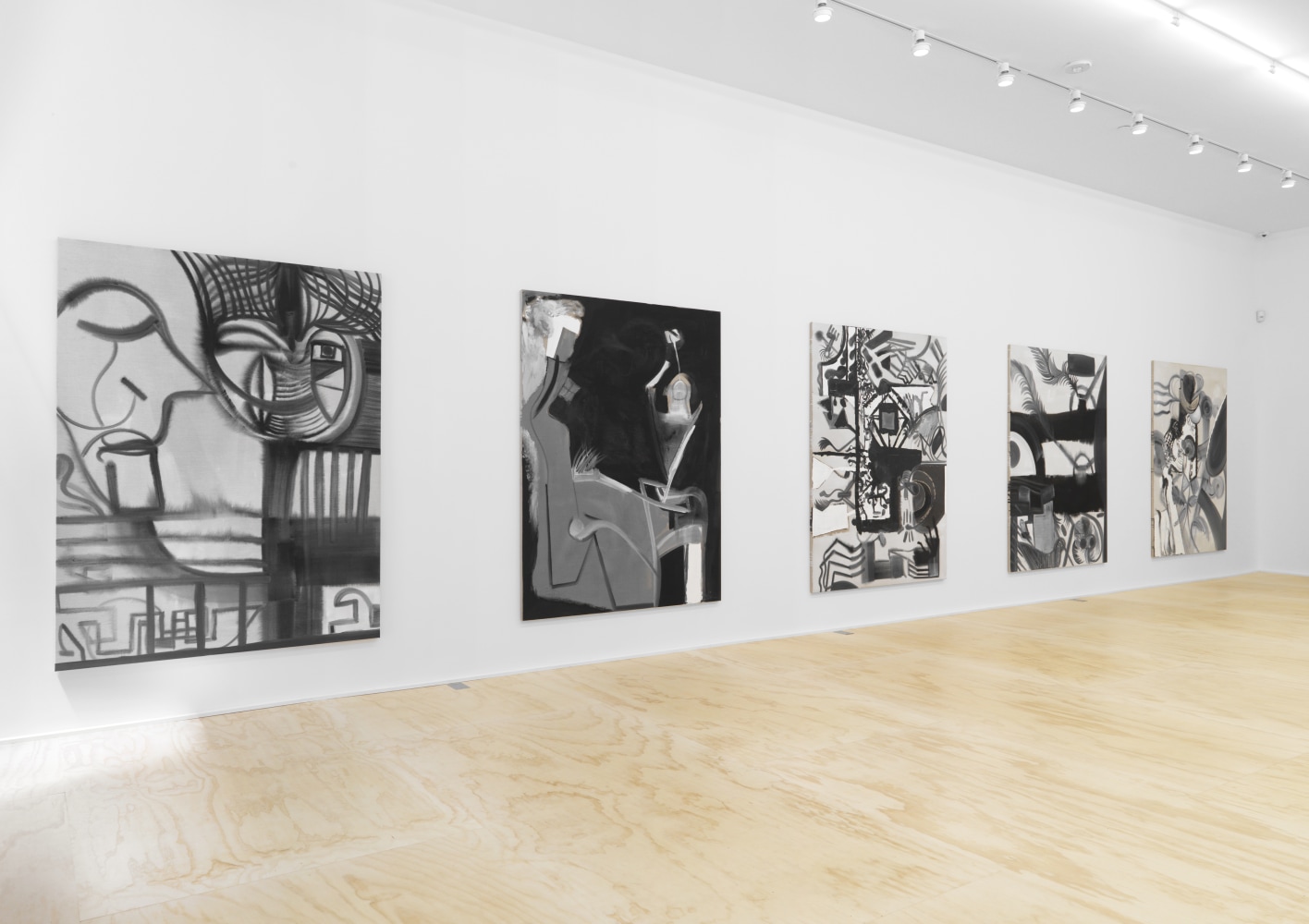 Installation view of Tobias Pils paintings exhibition