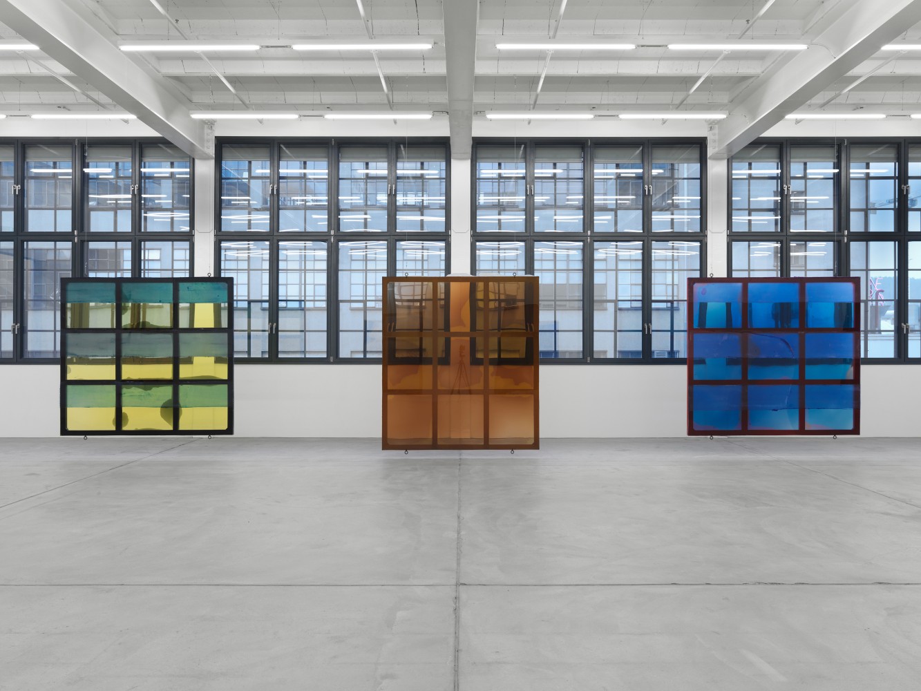 Installation view of works by Alex Hubbard