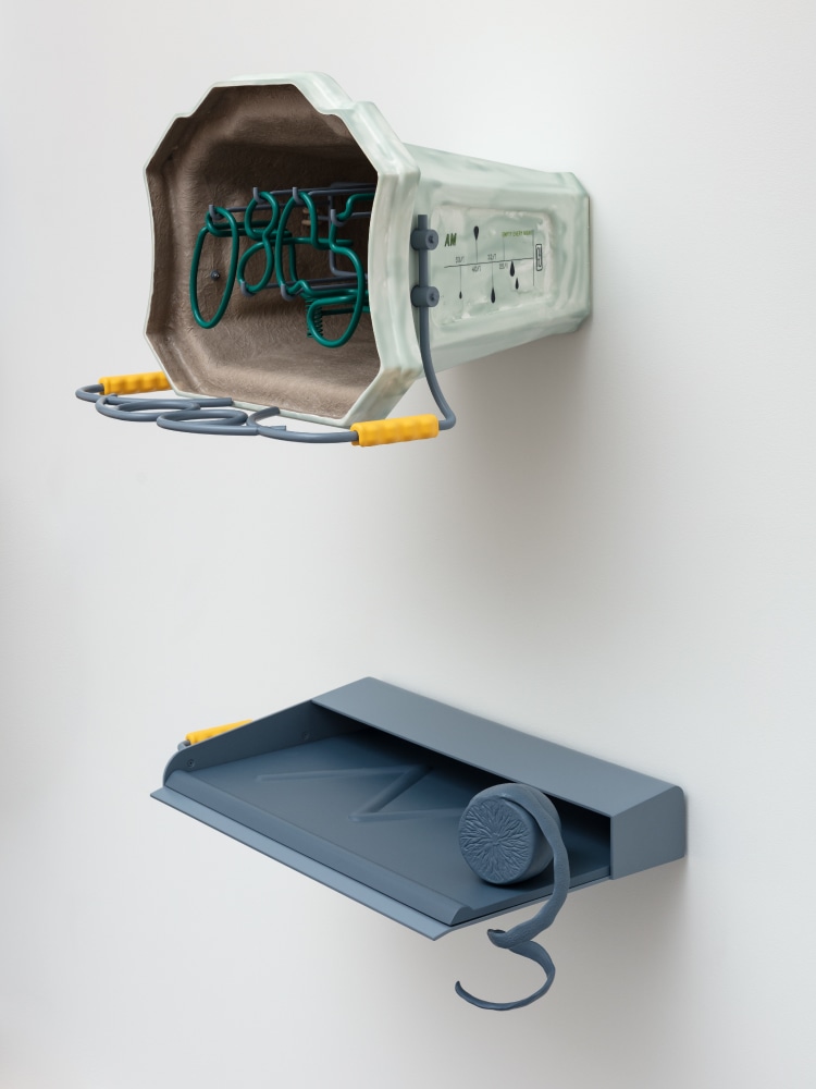 Installation view of sculptures by Magali Reus