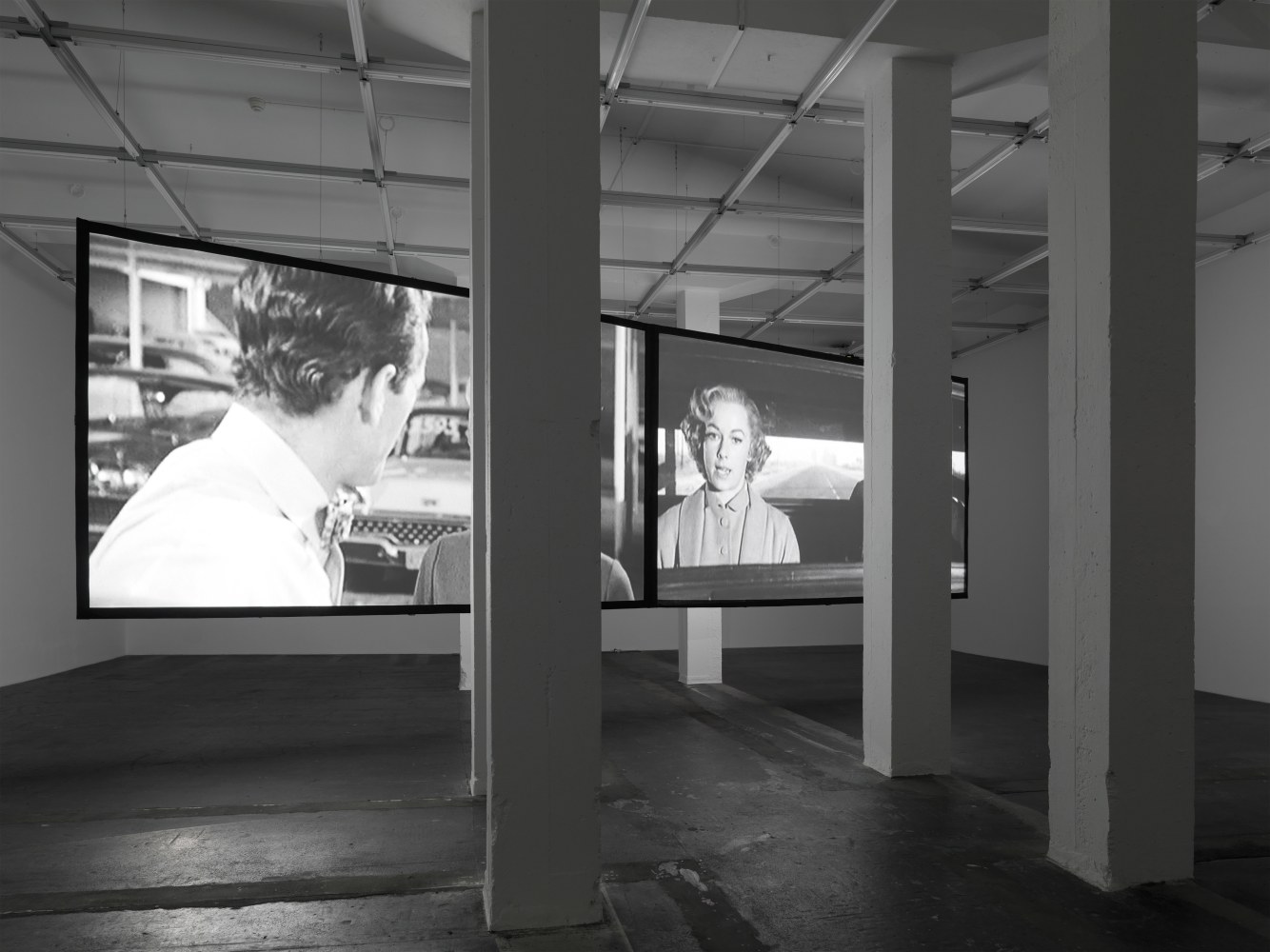 Installation view of Douglas Gordon film and installation exhibition
