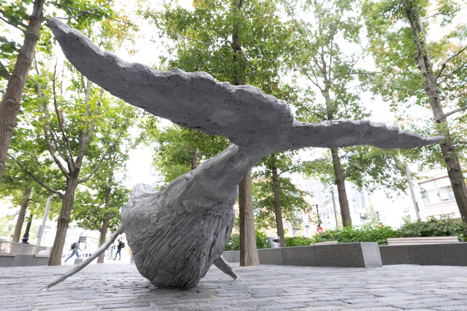 Installation view, Jean-Marie Appriou, Whale Song, Central Wharf, Boston, 2024