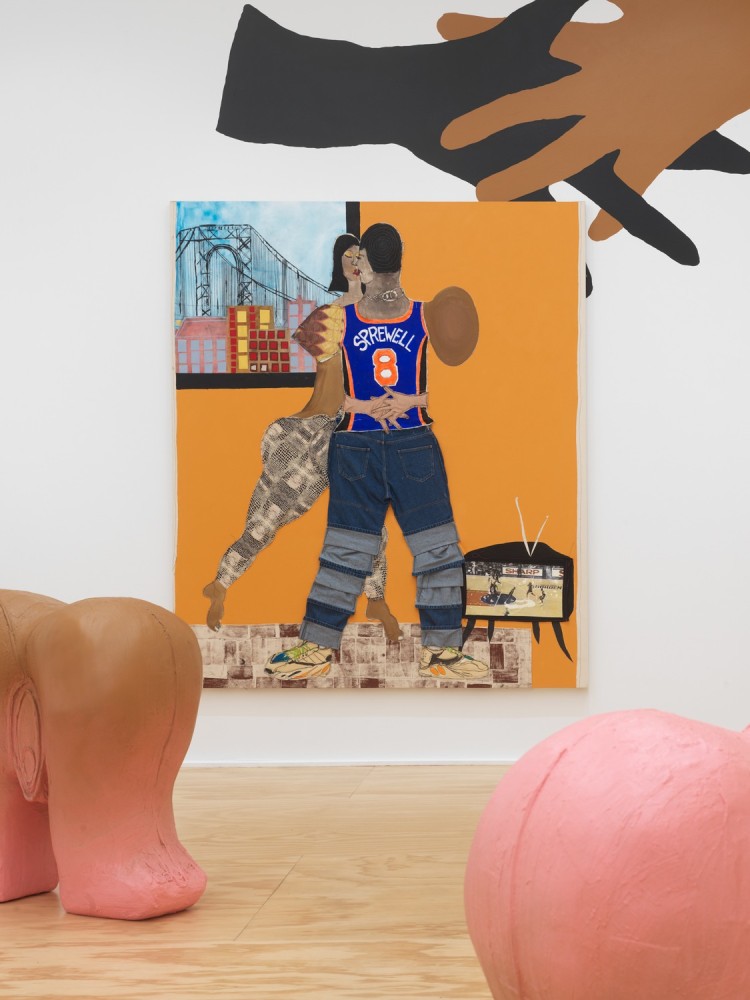 Exhibition View, Tschabalala Self, Cotton Mouth, Eva Presenhuber, New York, 2020 install 3