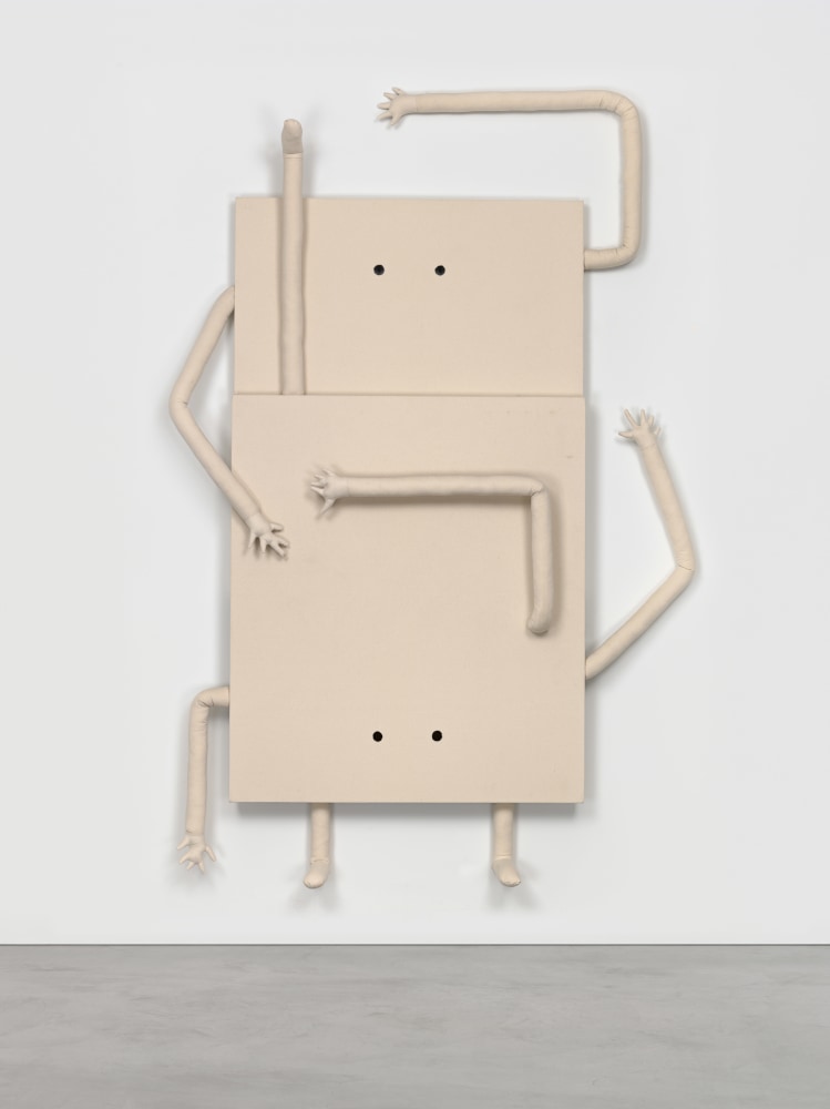 Wall relief by Wyatt Kahn Sam &amp; Jamie ​2017 Canvas on panel with armature and stuffing 244 x 160 x 19 cm / 96 x 63 x 7 1/2 in