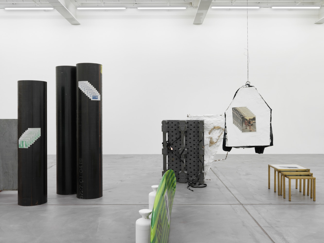 Installation view of Matias Faldbakken sculpture installation exhibition