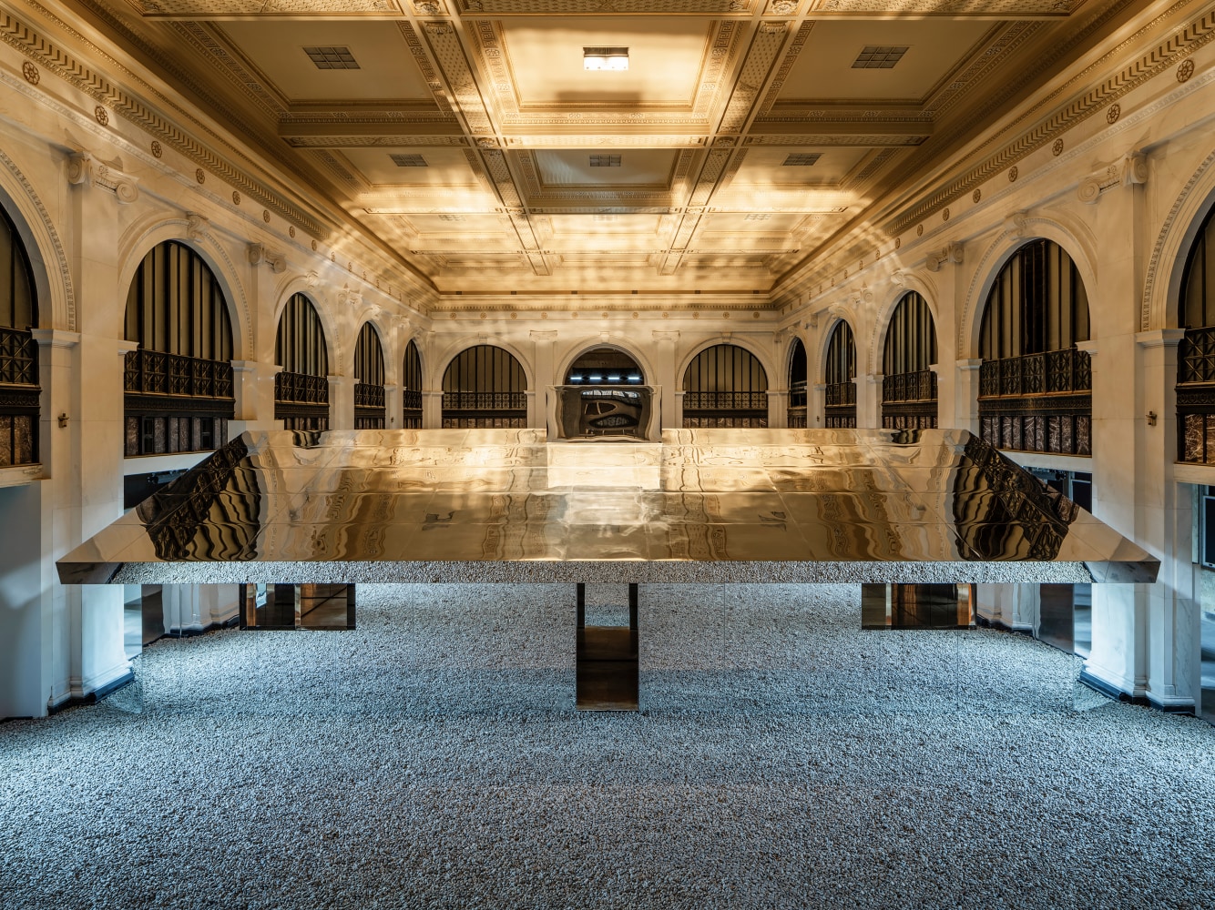 Installation view of living art installation by Doug Aitken